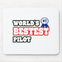 Piloto de Bestest del mundo Alfombrillas De Ratón