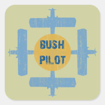 Piloto de Bush Pegatina