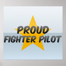 Piloto de caza orgulloso poster