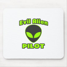 Piloto extranjero malvado tapetes de ratón