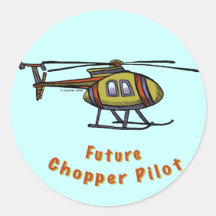 Piloto futuro del helicóptero pegatina
