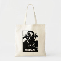Piloto japonés blanco y negro del kamikaze bolsas