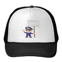 Piloto lindo con el ejemplo del carácter de signo gorros bordados