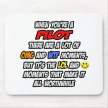 Piloto. OMG WTF LOL Alfombrilla De Ratón