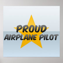 Piloto orgulloso del aeroplano impresiones
