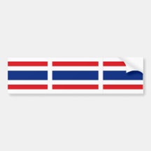 Pilotthailand, bandera de Tailandia Etiqueta De Parachoque