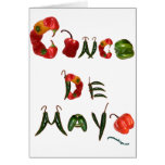 Pimientas de chile de Cinco de Mayo Tarjeta