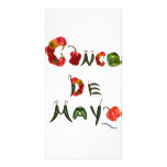 Pimientas de chile de Cinco de Mayo Tarjetas Fotográficas Personalizadas