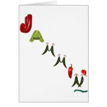 Pimientas de chile de Jammin Tarjetas