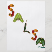 Pimientas de chile de la salsa tarjetón