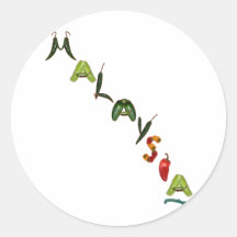 Pimientas de chile de Malasia Etiqueta Redonda