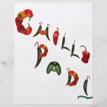 Pimientas de chile de Padi de los chiles Tarjeton