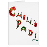 Pimientas de chile de Padi de los chiles Tarjeton