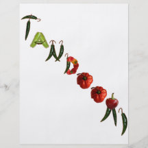 Pimientas de chile de Tandoori Tarjetas Informativas
