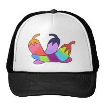 Pimientas de chile del arco iris gorras