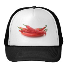 pimientas de chile gorros bordados