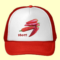 Pimientas del chile picante gorras