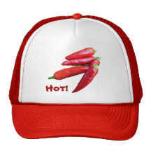 Pimientas del chile picante gorro de camionero