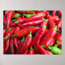 Pimientas del chile picante impresiones