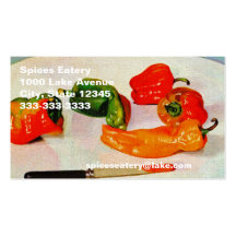 Pimientas del chile picante tarjetas de negocios