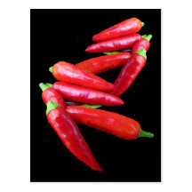 Pimientas del chile picante tarjetas postales