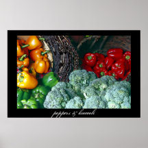 pimientas y broccoli~poster