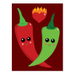 Pimiento picante de Kawaii Tarjetas Postales
