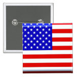 Pin brillante del botón de la bandera americana