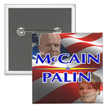 Pin cuadrado de Mccain Palin