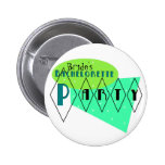 Pin de encargo de la aguamarina de la cal Bachelor