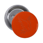 Pin de la paloma del naranja del fuego botones