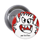 Pin de la solapa del botón del monstruo del dibujo