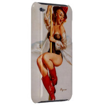 Pin del bombero de Gil Elvgren del vintage encima  iPod Touch Cobertura