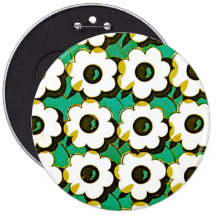 Pin del botón de la moda de la margarita del arte 