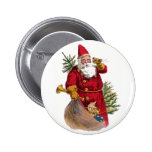 Pin del botón de Santa del vintage