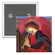 Pin del botón del ángel del navidad - Burne-Jones 