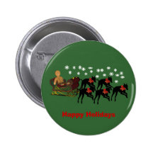 Pin del botón del día de fiesta del trineo de los 