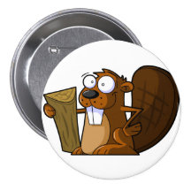 Pin del castor del dibujo animado