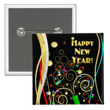 Pin del fiesta de la Feliz Año Nuevo