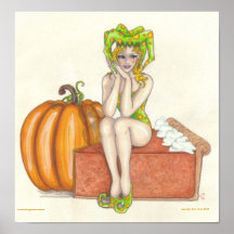 Pin del Harlequin del bufón del pastel de calabaza