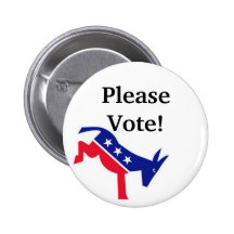 Pin del instinto: ¡Voto Demócrata!