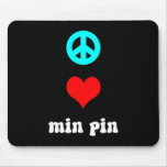 Pin del minuto del amor de la paz alfombrillas de ratón