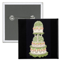 Pin del pastel de bodas w/Roses