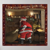 Pin el perrito en juego de la fiesta de Navidad de Posters