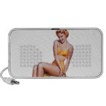 Pin encima del chica mini altavoz