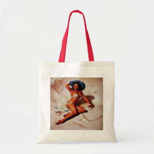 Pin modelo retro de Gil Elvgren del arte del vinta Bolsa De Mano