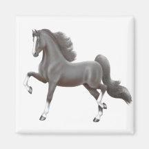 Pin negro del caballo de Saddlebred del americano Imanes