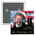 Pin personal del aniversario del monumento 911