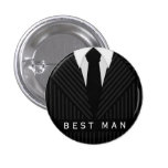 Pin redondo del mejor hombre de la despedida de so