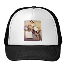 Pin retro de la enfermera de Gil Elvgren del vinta Gorra